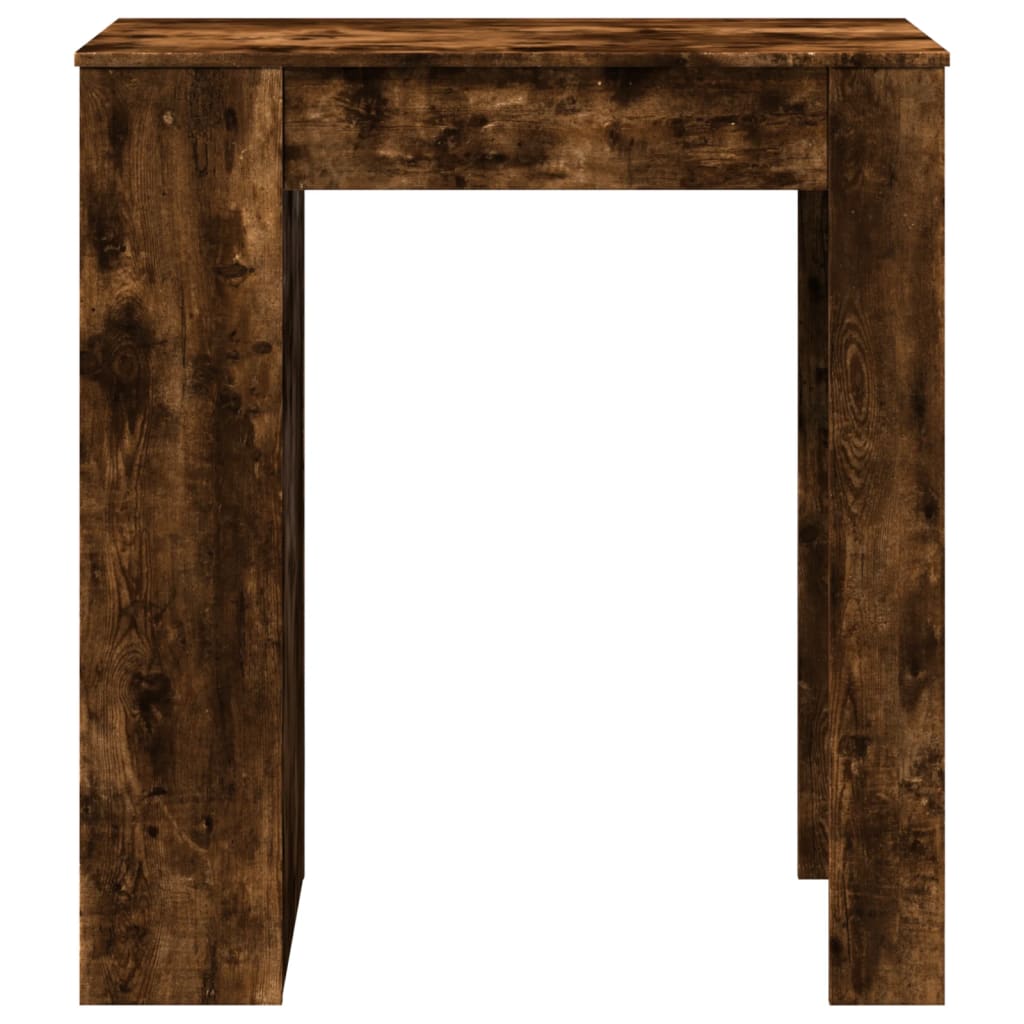 vidaXL Bar Table with Racks Smoked Oak 95x47x103.5 cm Engineered Wood 4