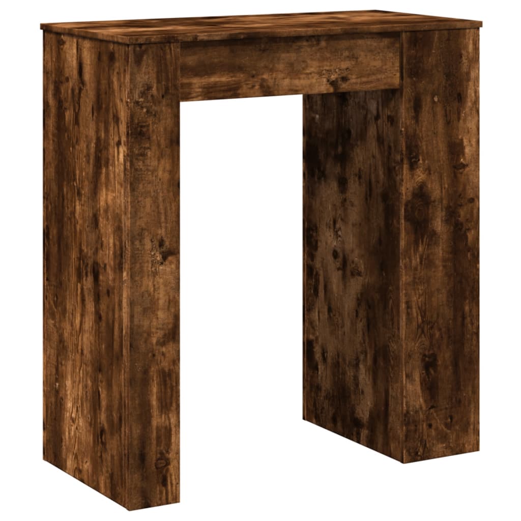 vidaXL Bar Table with Racks Smoked Oak 95x47x103.5 cm Engineered Wood 6