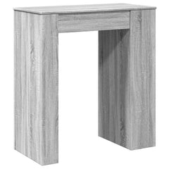 vidaXL Bar Table with Racks Grey Sonoma 95x47x103.5 cm Engineered Wood 6
