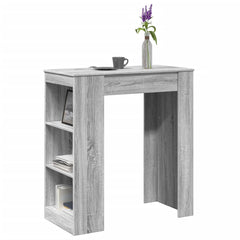 vidaXL Bar Table with Racks Grey Sonoma 95x47x103.5 cm Engineered Wood 1