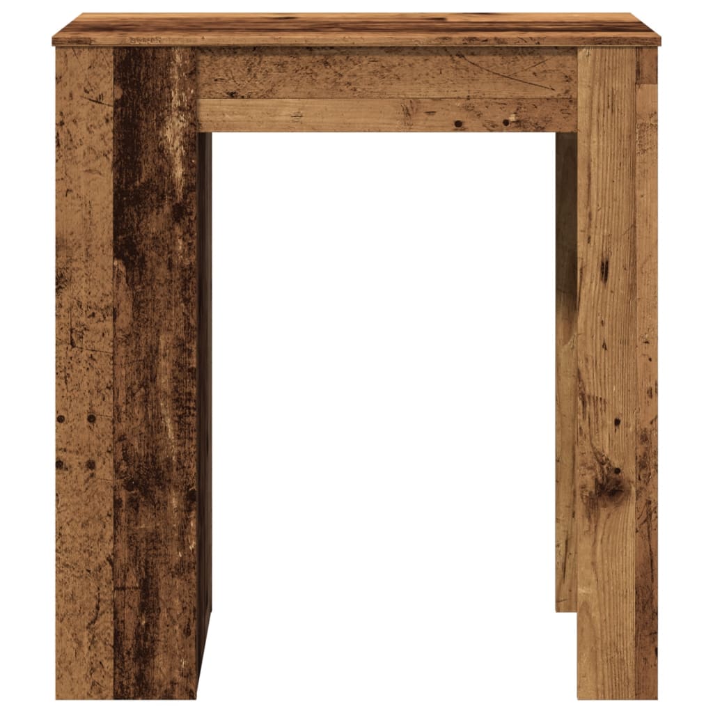 vidaXL Bar Table with Racks Old Wood 95x47x103.5 cm Engineered Wood 4