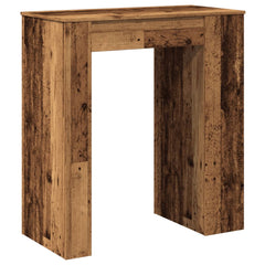 vidaXL Bar Table with Racks Old Wood 95x47x103.5 cm Engineered Wood 6