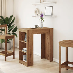 vidaXL Bar Table with Racks Artisan Oak 95x47x103.5 cm Engineered Wood 3