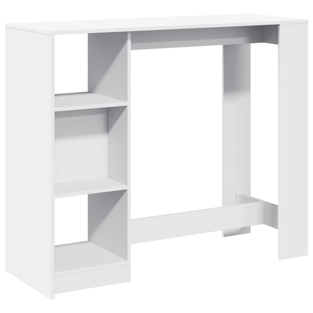 vidaXL Bar Table | White | Engineered Wood | Large | Bar Table | Rectangular 2