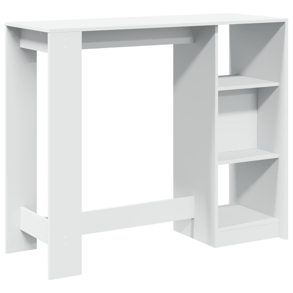 vidaXL Bar Table | White | Engineered Wood | Large | Bar Table | Rectangular 6