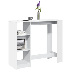 vidaXL Bar Table | White | Engineered Wood | Large | Bar Table | Rectangular 1