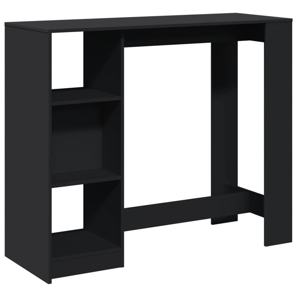 vidaXL Bar Table | Black | Engineered wood | 124x46x103.5 cm | Bar Table 2