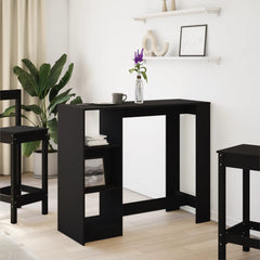 vidaXL Bar Table | Black | Engineered wood | 124x46x103.5 cm | Bar Table 3