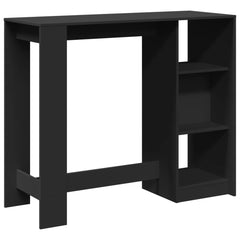 vidaXL Bar Table | Black | Engineered wood | 124x46x103.5 cm | Bar Table 6