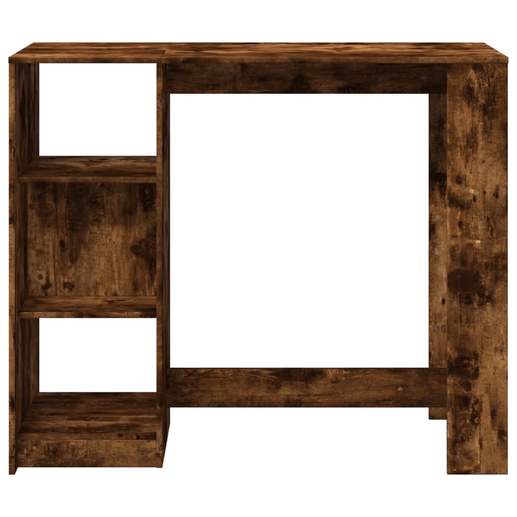 vidaXL Bar Table | Smoked Oak | Engineered Wood | 124x46x103.5 cm | Storage 4