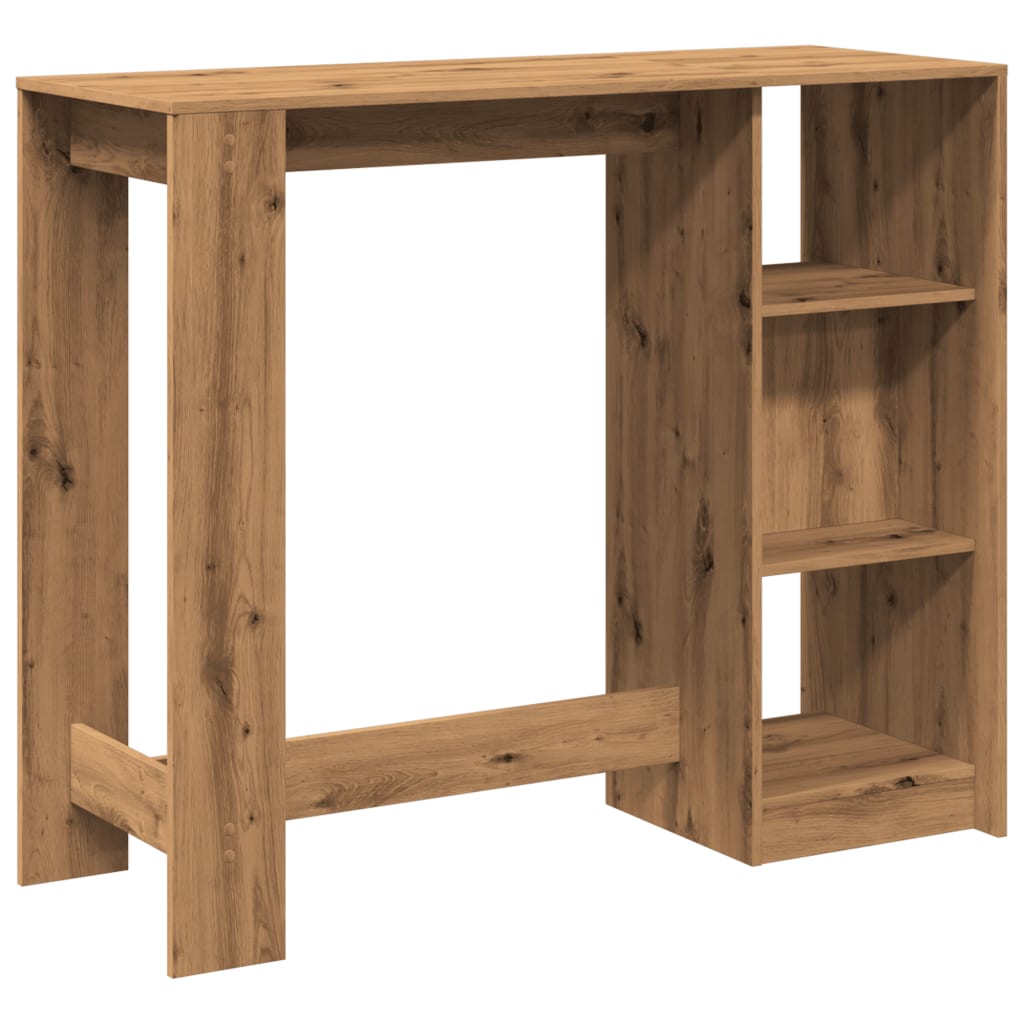 vidaXL Bar Table with Shelf Artisan Oak 124x46x103.5 cm Engineered Wood 6