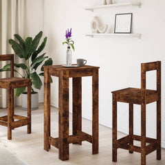 vidaXL Bar Table Smoked Oak 51x50x103,5 cm Engineered Wood 3