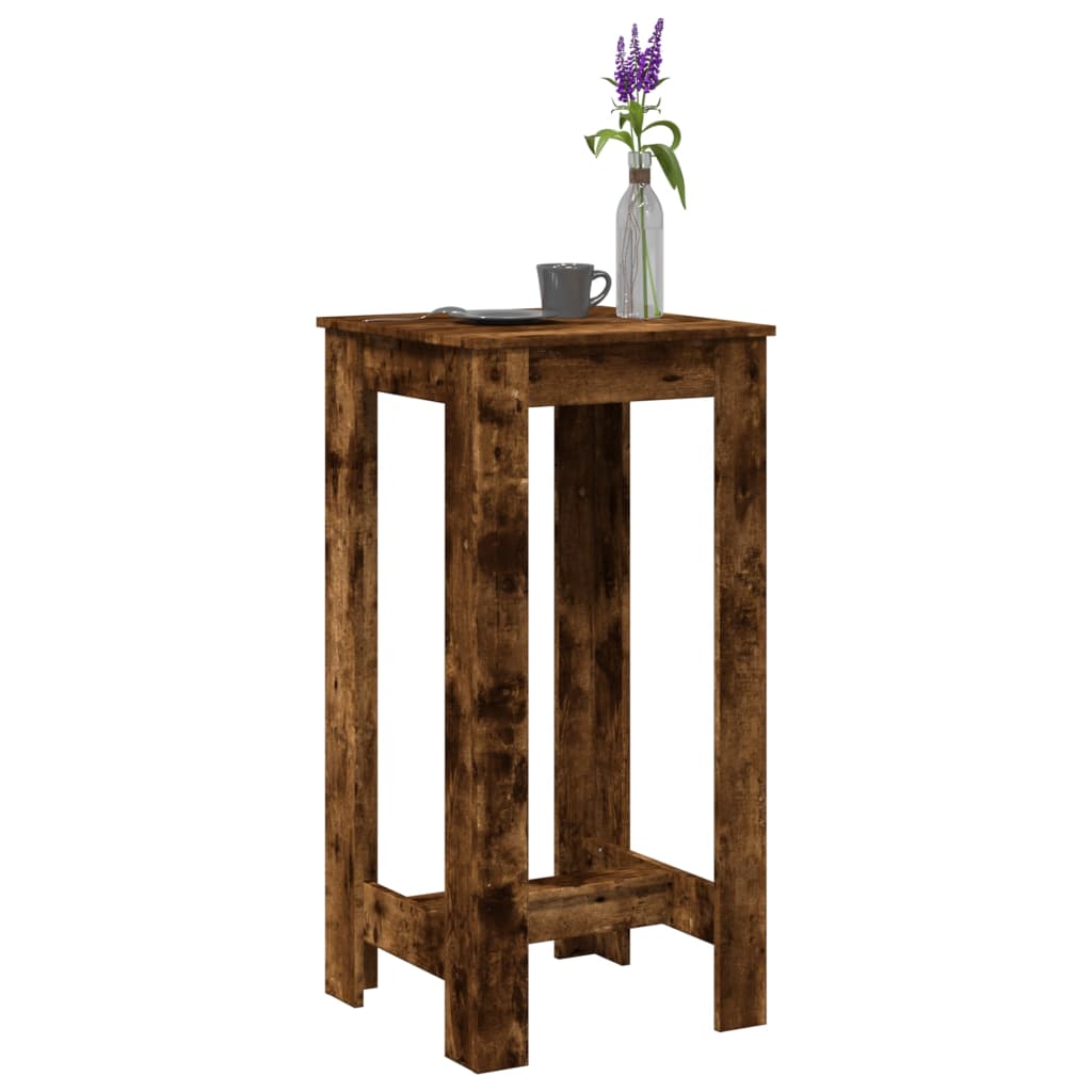 vidaXL Bar Table Smoked Oak 51x50x103,5 cm Engineered Wood 1