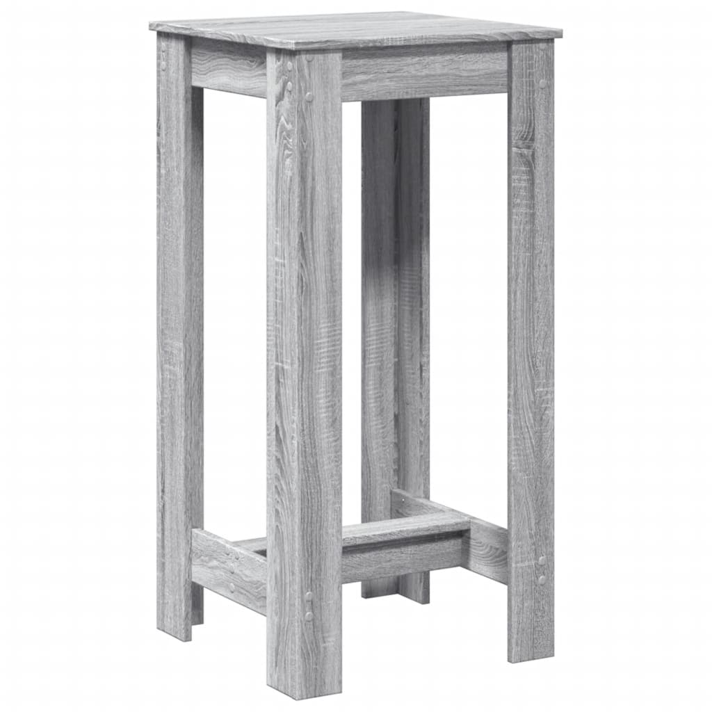 vidaXL Bar Table Grey Sonoma 51x50x103,5 cm Engineered Wood 5