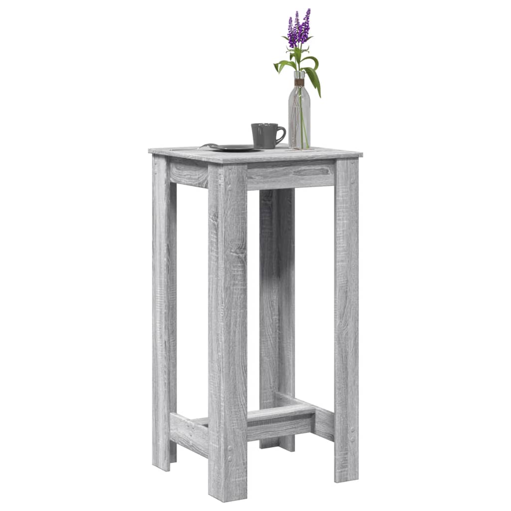 vidaXL Bar Table Grey Sonoma 51x50x103,5 cm Engineered Wood 1