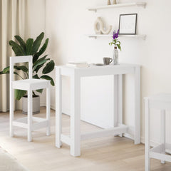 vidaXL Bar Table White 102x50x103,5 cm Engineered Wood 3