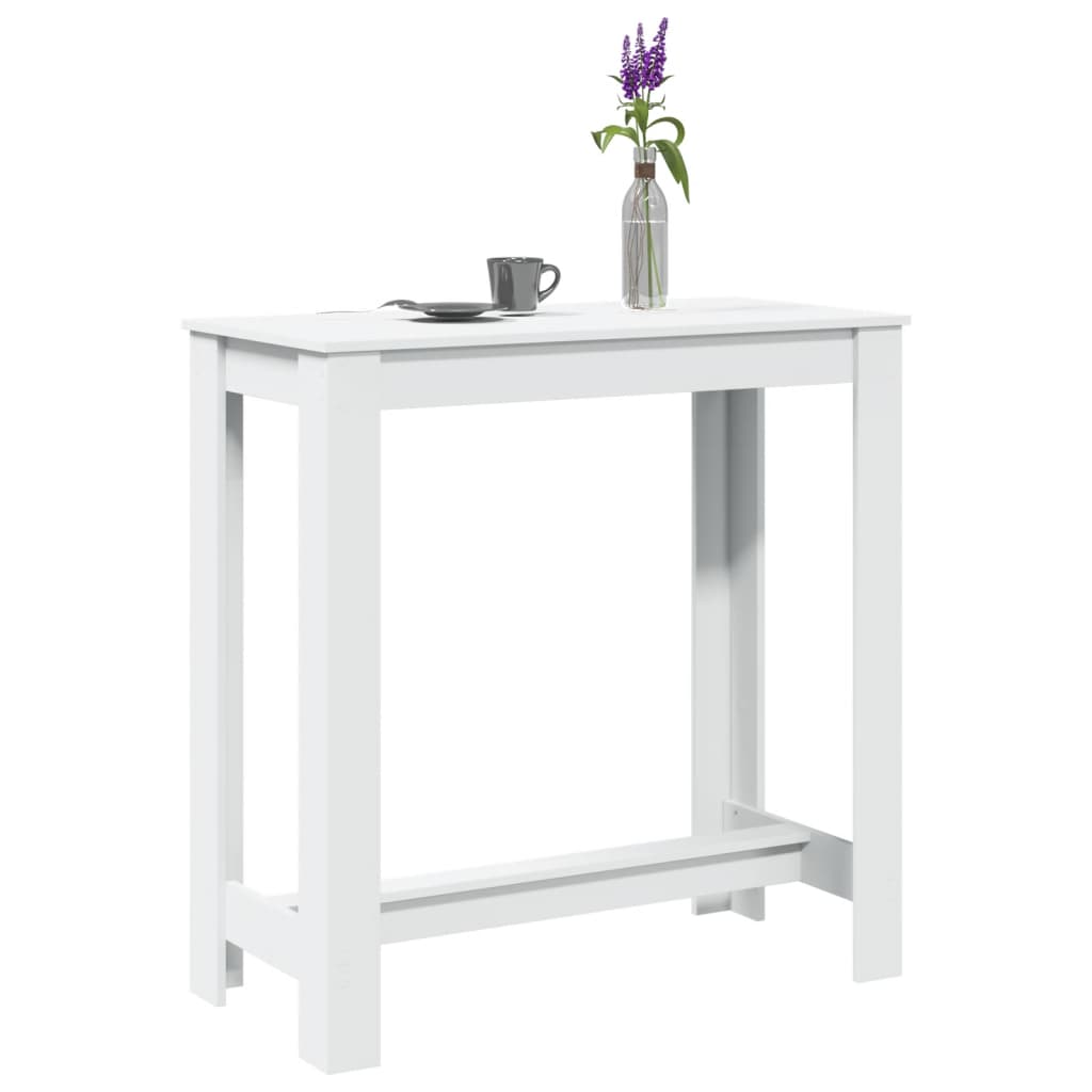 vidaXL Bar Table White 102x50x103,5 cm Engineered Wood 1