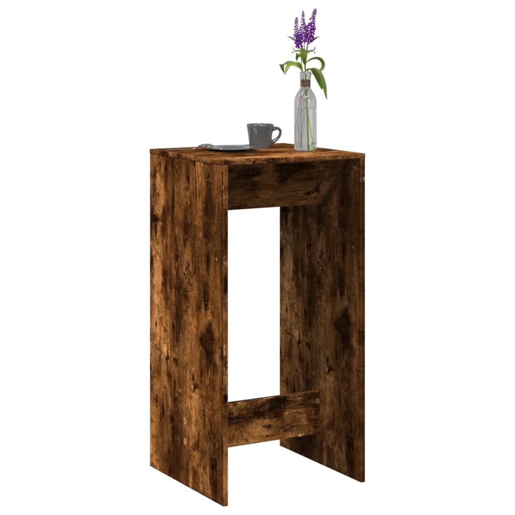 vidaXL Bar Table Smoked Oak 51x50x103,5 cm Engineered Wood 1