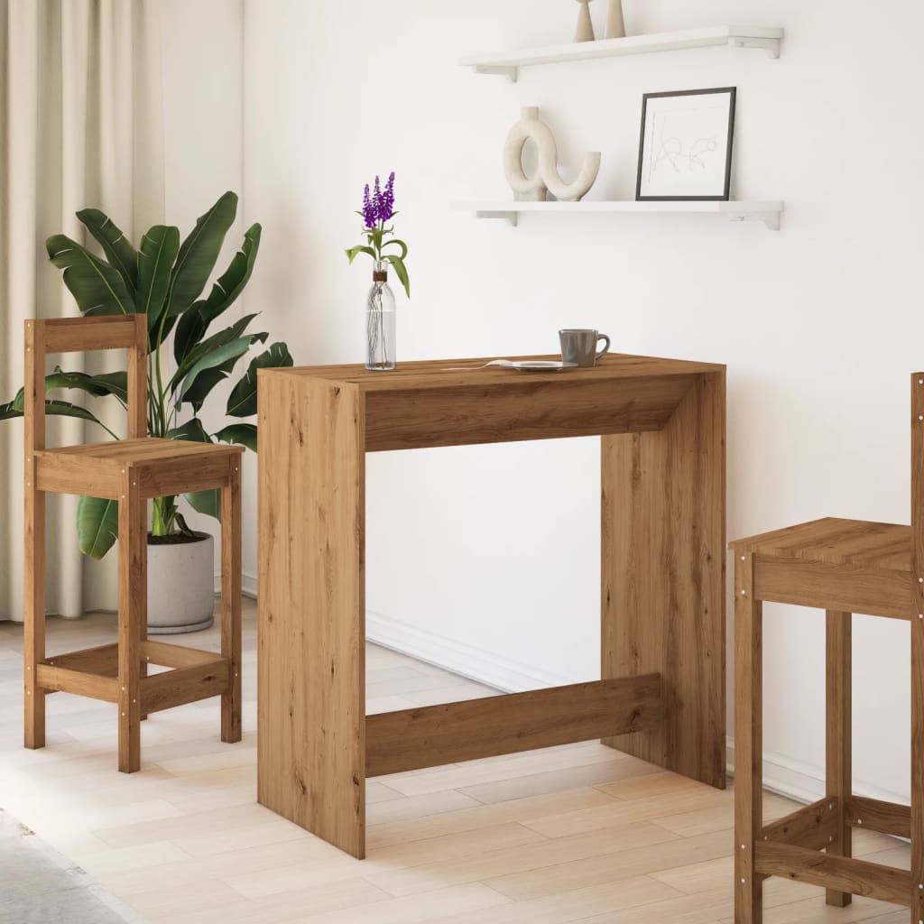 vidaXL Bar Table Artisan Oak 102x50x103,5 cm Engineered Wood 3