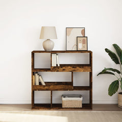 vidaXL Book Cabinet/Room Divider Smoked Oak 100x33x94,5 cm 1