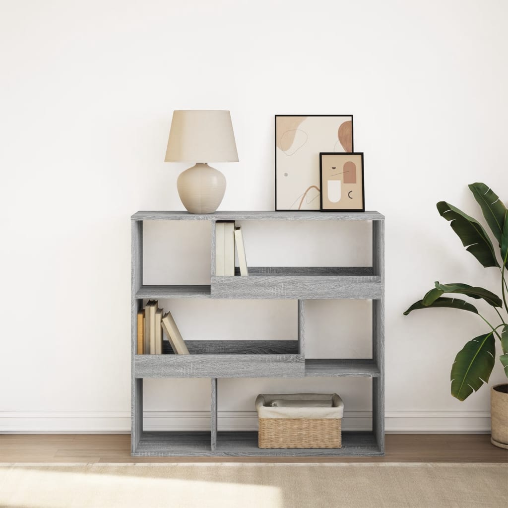 vidaXL Book Cabinet/Room Divider Grey Sonoma 100x33x94,5 cm 1