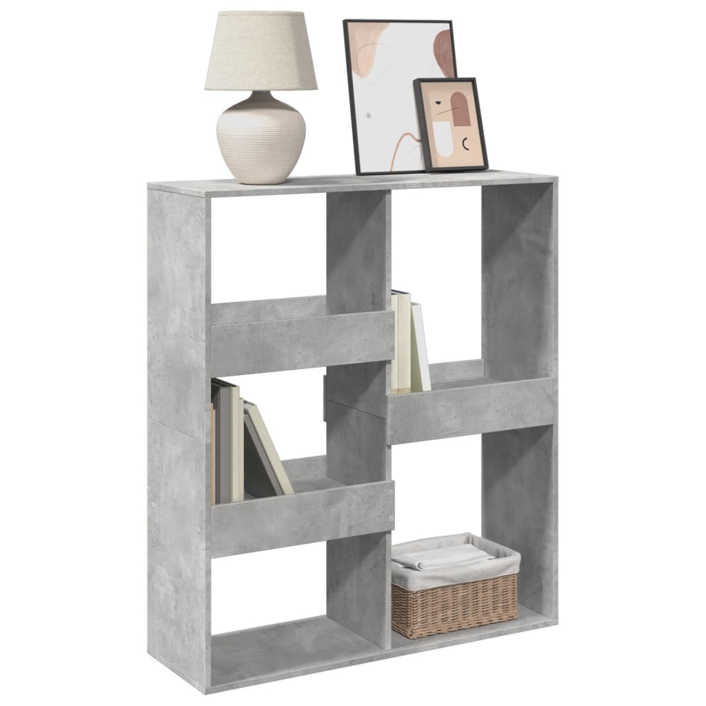 vidaXL Book Cabinet/Room Divider Concrete Grey 100x33x115 cm 3