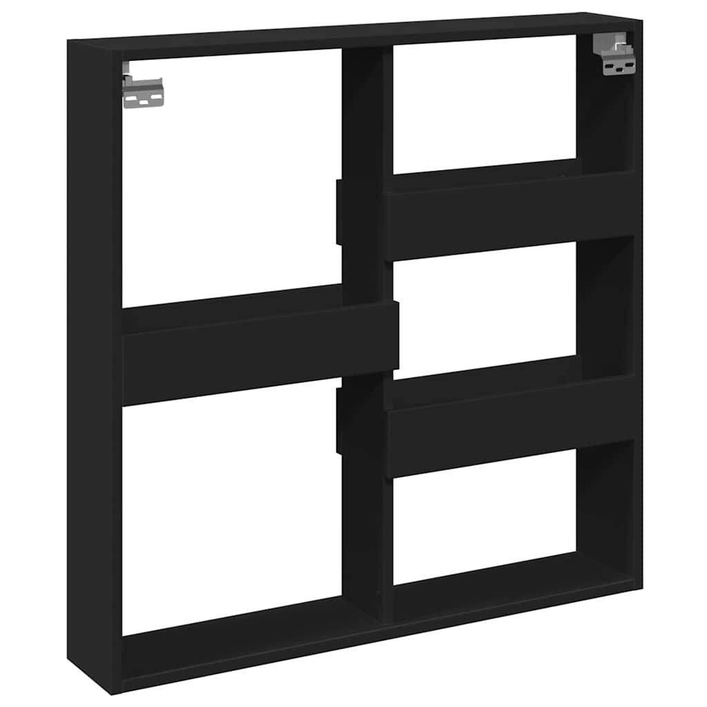 vidaXL Wall Cabinet Black 80x15x80 cm Engineered Wood 6