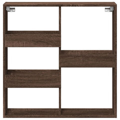 vidaXL Wall Cabinet Brown Oak 80x15x80 cm Engineered Wood 4