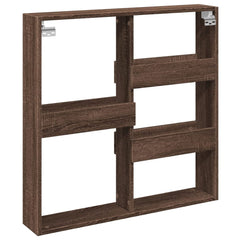 vidaXL Wall Cabinet Brown Oak 80x15x80 cm Engineered Wood 6