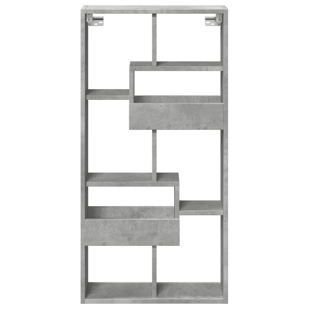 vidaXL Wall Cabinet Concrete Grey 50x15x100 cm Engineered Wood 4