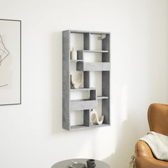 vidaXL Wall Cabinet Concrete Grey 50x15x100 cm Engineered Wood 1