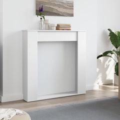 vidaXL Fireplace Surround White 100x20x100 cm Engineered Wood 3
