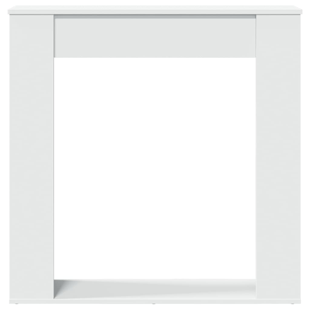 vidaXL Fireplace Surround White 100x20x100 cm Engineered Wood 4