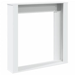 vidaXL Fireplace Surround White 100x20x100 cm Engineered Wood 6