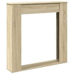 vidaXL Fireplace Surround Sonoma Oak 100x20x100 cm Engineered Wood 2