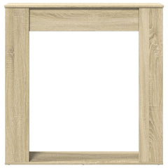 vidaXL Fireplace Surround Sonoma Oak 100x20x100 cm Engineered Wood 4