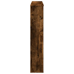 vidaXL Fireplace Surround Smoked Oak 100x20x100 cm Engineered Wood 5