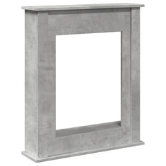vidaXL Fireplace Surround Concrete Grey 75x20x87.5 cm Engineered Wood 2