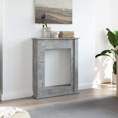vidaXL Fireplace Surround Concrete Grey 75x20x87.5 cm Engineered Wood 3