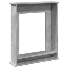 vidaXL Fireplace Surround Concrete Grey 75x20x87.5 cm Engineered Wood 6