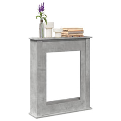 vidaXL Fireplace Surround Concrete Grey 75x20x87.5 cm Engineered Wood 1