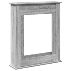 vidaXL Fireplace Surround Grey Sonoma 75x20x87.5 cm Engineered Wood 2