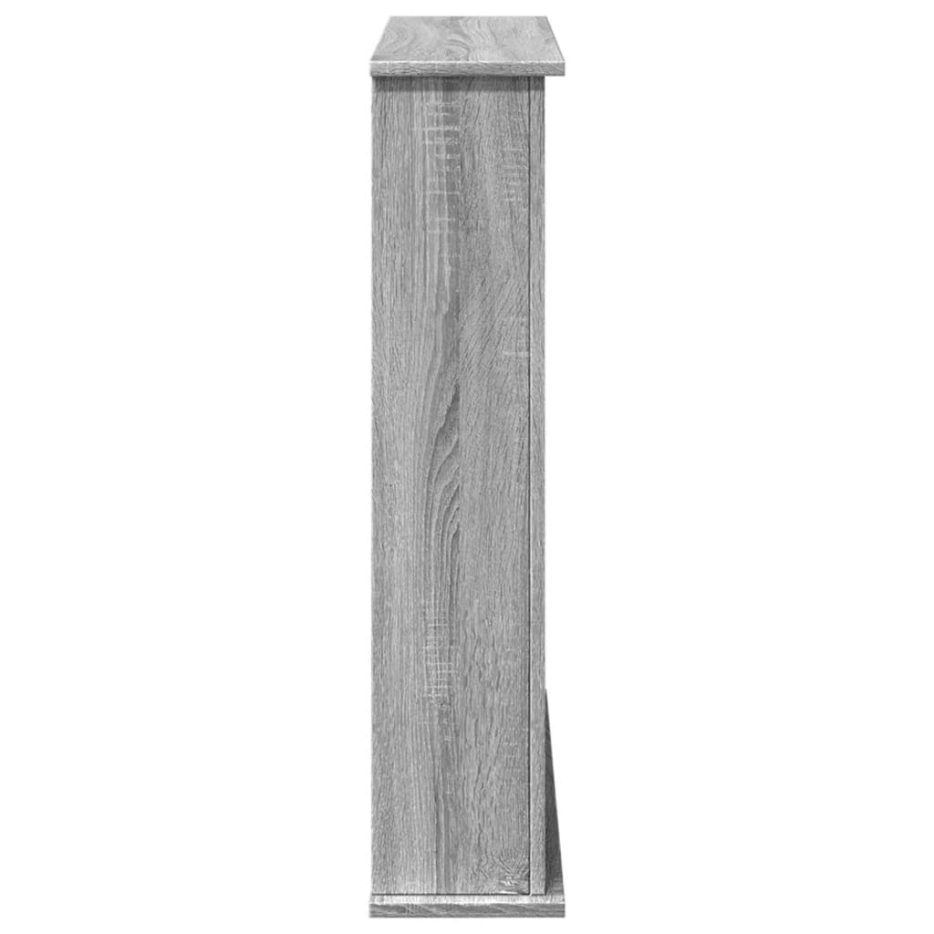 vidaXL Fireplace Surround Grey Sonoma 75x20x87.5 cm Engineered Wood 5