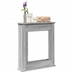 vidaXL Fireplace Surround Grey Sonoma 75x20x87.5 cm Engineered Wood 1