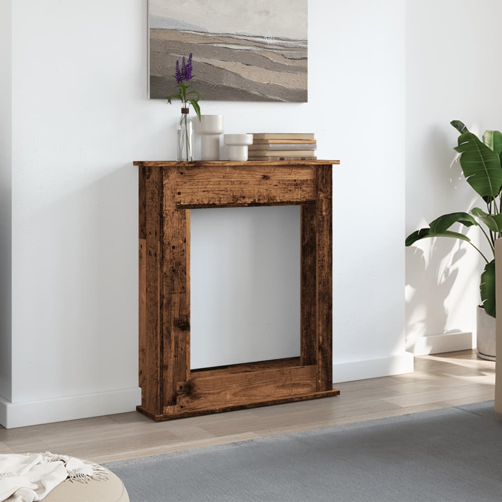vidaXL Fireplace Surround Old Wood 75x20x87.5 cm Engineered Wood 3