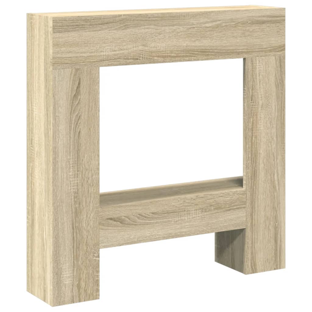 vidaXL Fireplace Surround Sonoma Oak 81x18x82 cm Engineered Wood 2