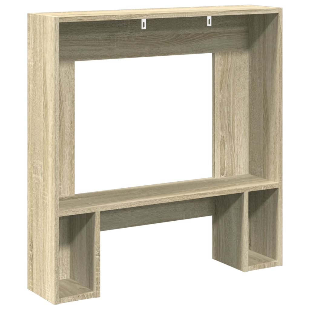 vidaXL Fireplace Surround Sonoma Oak 81x18x82 cm Engineered Wood 6