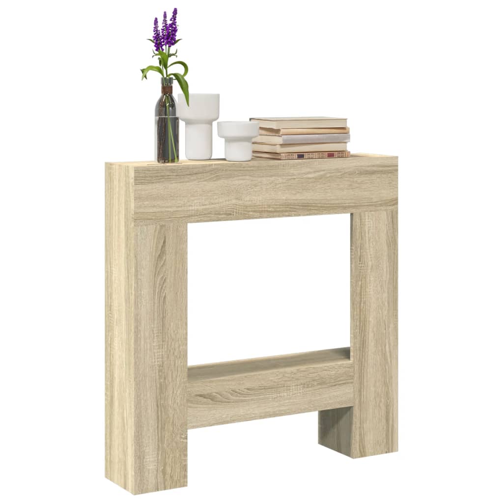 vidaXL Fireplace Surround Sonoma Oak 81x18x82 cm Engineered Wood 1