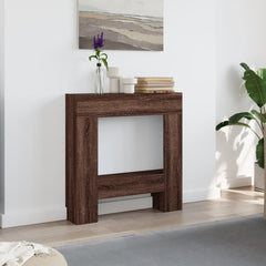 vidaXL Fireplace Surround Brown Oak 81x18x82 cm Engineered Wood 3