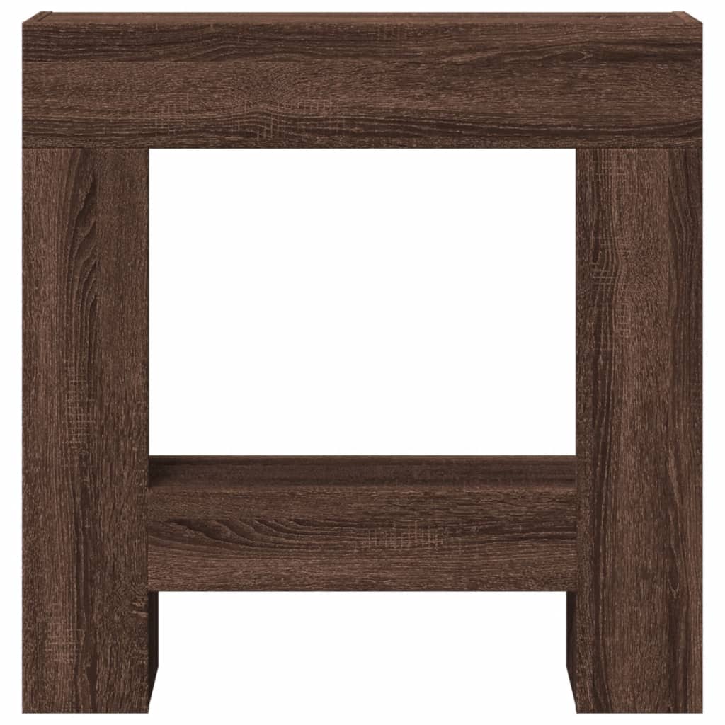 vidaXL Fireplace Surround Brown Oak 81x18x82 cm Engineered Wood 4
